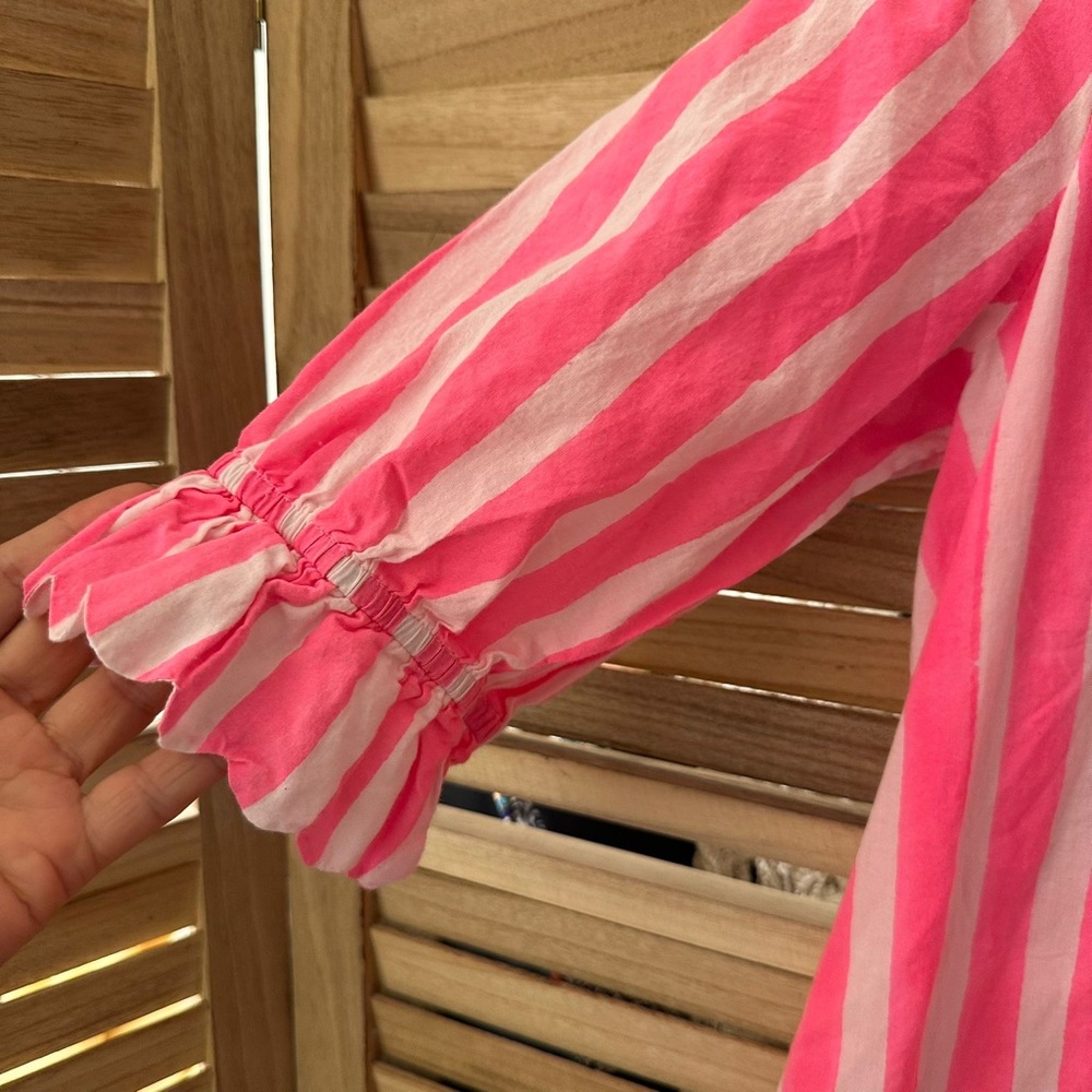 PINK CITY PRINTS Ava Dress in Neon Stripe size S - Picture 9 of 9